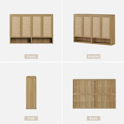 SICOTAS Rattan Shoe Storage Cabinet
