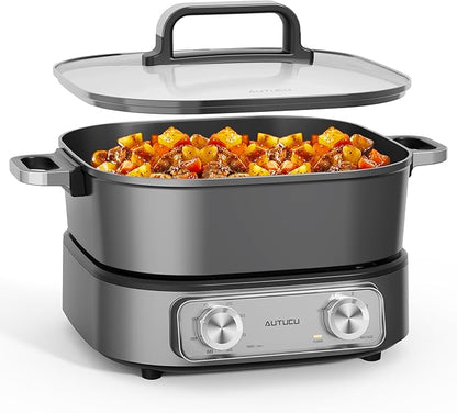 Electric Skillet 6-Quart Hot Pot Nonstick