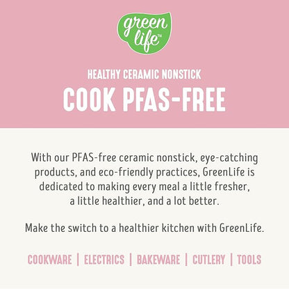 GreenLife Rice Cooker with Removable PFAS-Free Ceramic Nonstick Pot, 3-Cups