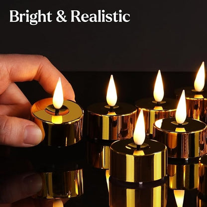 Eywamage Gold Christmas LED Tealights