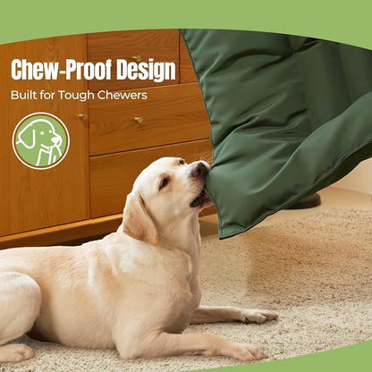 Chew Proof Indestructible Dog Bed,X-Large (28"x47"),Green | Durable,for Aggressive Chewers,Tough,chew resistant, non chewable,Machine Washable & Waterproof,Indoor Outdoor