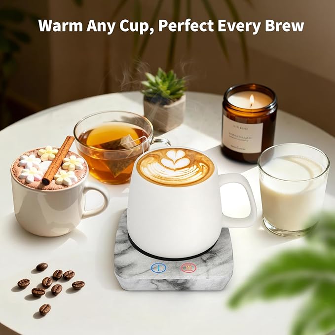 VOBAGA Coffee Mug Warmer with 3-Temp Settings, Coffee Cup Warmer with Auto Shut