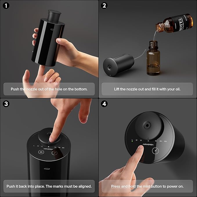 Airversa Waterless Essential Oil Diffuser Starter Kit