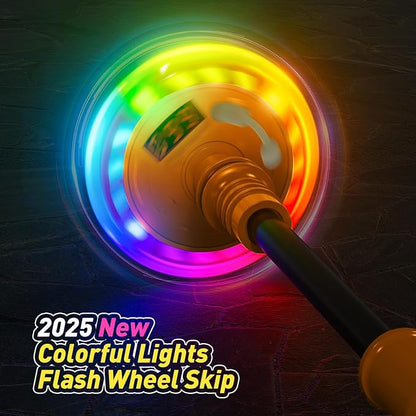 Flooyes Skip Ball for Kids, Ankle Skip Ball Toy with Counter, Timer and Cal Calculator, Girl Birthday Gifts for Age 6 7 8 9 10+, Rechargeable Colorful Flash Wheel Skip Ball for Girls Women