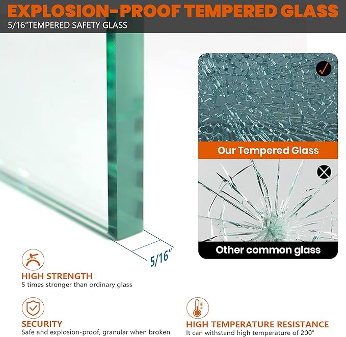 Bathroom Shower Glass Door 34 * 74"