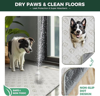 FXW Washable Pee Pads for Dogs, Super Absorbent, 43" x 71", 1 Pack | Machine washable, Non-slip backing, Fits 32"/40"/45"H 6-Panel FXW Rollick/Homeplus Playpens