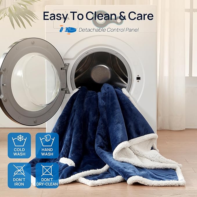 Westinghouse Wearable Heated Throw Blanket, Electric Heated Wrap Poncho Shawl