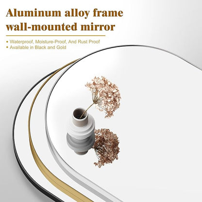 15x18 Inch Compact Gold Arched Mirror Perfect