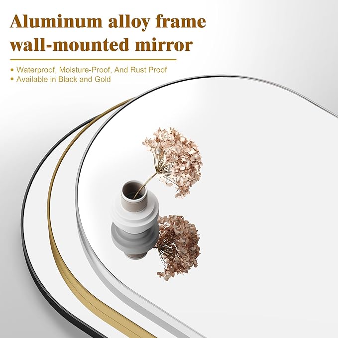 15x23 Inch Compact Gold Arched Mirror Perfect