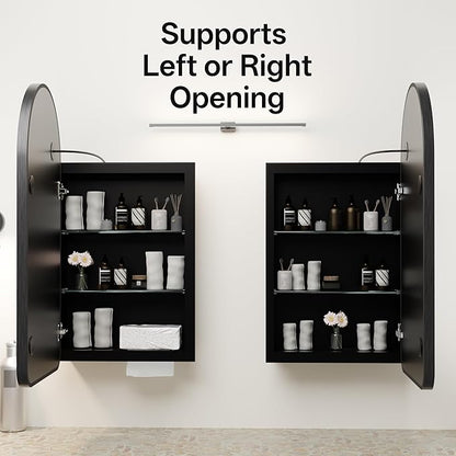 LED Arched Bathroom Medicine Cabinet