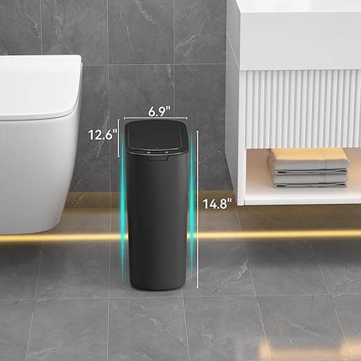 5 Gallon Motion Sensor Bathroom Trash Can Automatic Garbage Cans