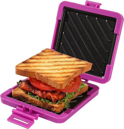 Microwave Toastie Sandwich Maker, Nonstick Plate Panini Maker, Versatile