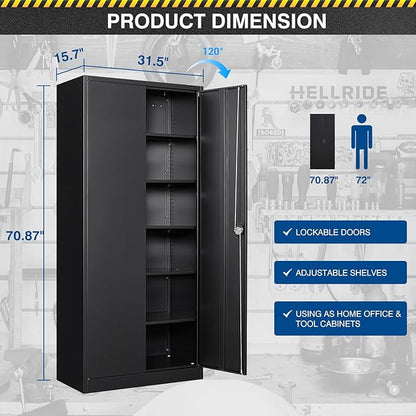 Metal Storage Cabinet-71” Tall Steel File Cabinets