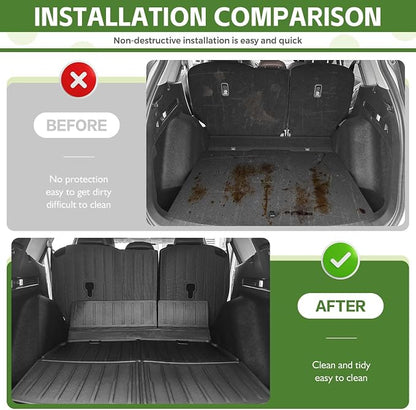 Cargo Liners for 2023-2025 Honda CRV CR-V Trunk Mat with Seat Back Cover Accessories, All Weather Rear Cargo Mat Backrest Protector(Only for Upper Deck)