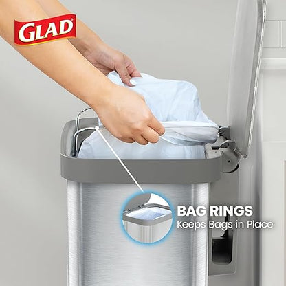 Glad Stainless Steel Step Trash Can, Series 2