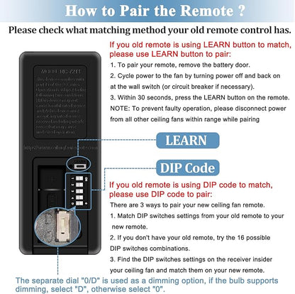 3 Speeds Ceiling Fan Remote Control