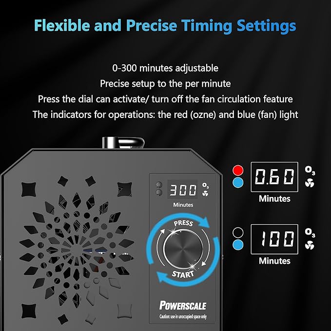 PowerScale Ozone Generator 90, 000mg/h O3 Intelligent Control Ozone Odor
