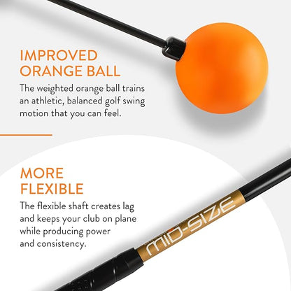 Orange Whip Golf Swing Trainer Aid Patented & Made in USA