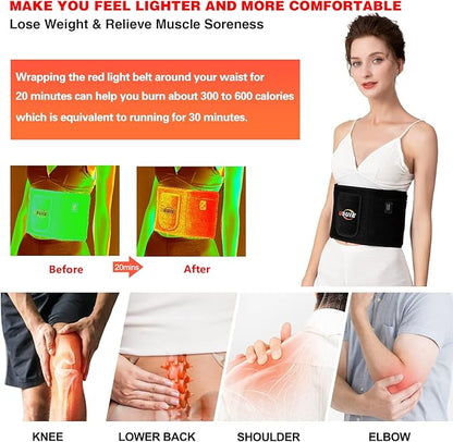 USUIE Red Light Therapy Belt, Infrared Light Therapy Wrap Red Light Therapy