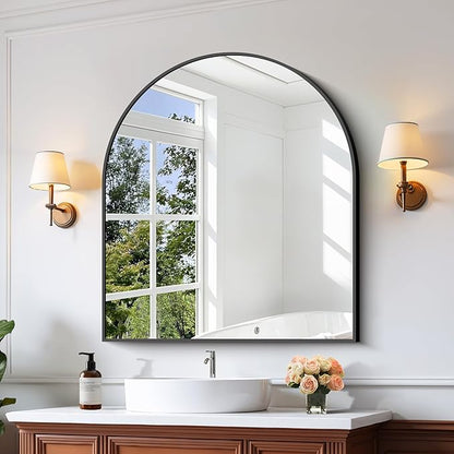 CIRCUMI Arched Wall Mirror, Metal Frame, Large Size