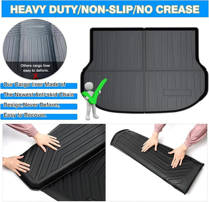 Powerty Trunk Mat for 2015-2020 2021 Lexus NX200t NX300 NX300h Accessories Cargo Mats TPO All Weather Cargo Liner Heavy-Duty Trunk Liners