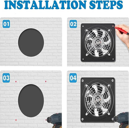 Aydomer Exhaust Fan 40W Through-wall installation Ventilation Fans 110V Exhaust