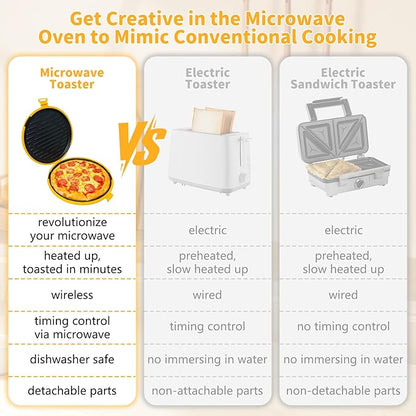 9.5" Microwave Grill Pan & Crisper Tray