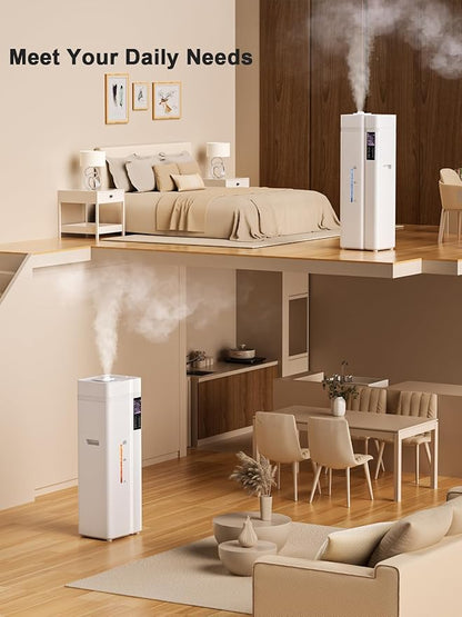 Zeova 13L/3.4Gal Humidifiers for Bedroom, Ultrasonic Warm & Cool Mist