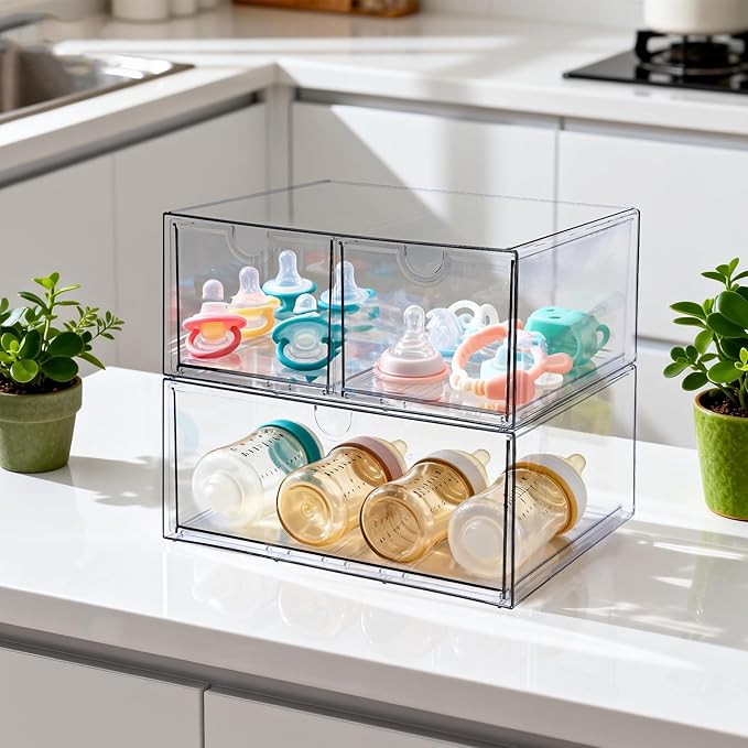 Prsildan Acrylic Drawer Makeup Organizer