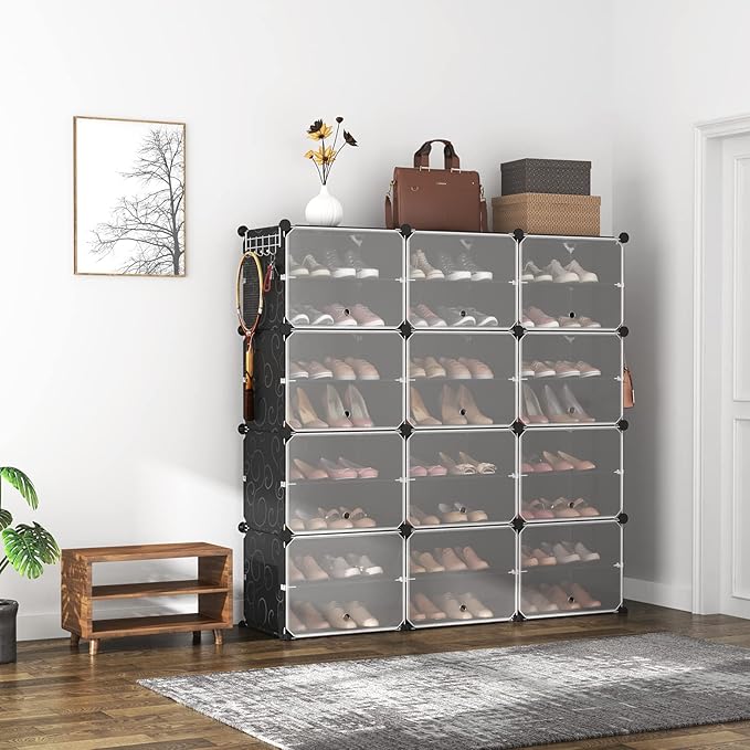 ROJASOP Portable 8-Tier Shoe Cabinet