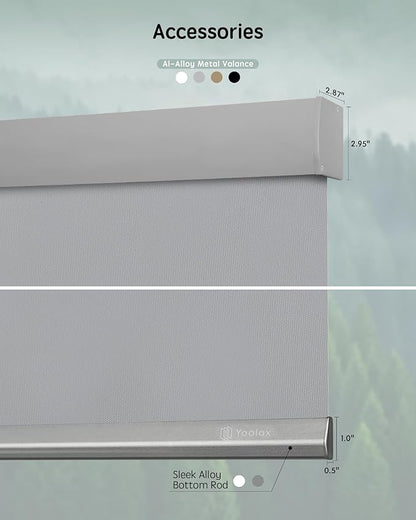 Yoolax Motorized Blinds with Remote, Waterproof Smart Blinds