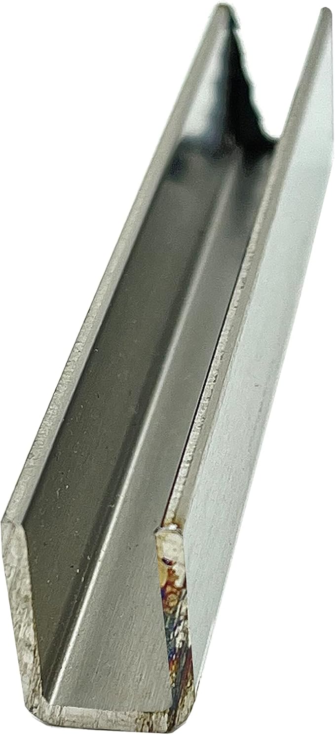 Brixwell SDCD38PS-CCP36-XCP5 Polished Stainless 3/8" Fixed Panel Shower Door
