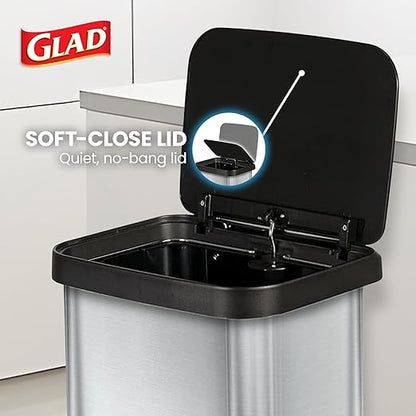 Glad Stainless Steel Step Trash Can