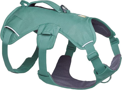 Ruffwear, Web Master, Multi-Use Support Dog Harness, Hiking and Trail Running, Service and Working, Everyday Wear, River Rock Green, Large/X-Large
