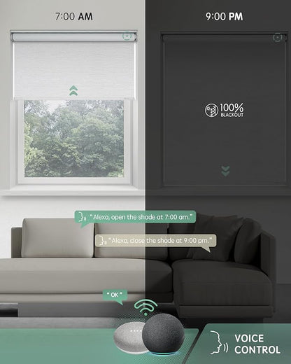 Yoolax Motorized Blinds with Remote, Automatic Window Blinds Directly