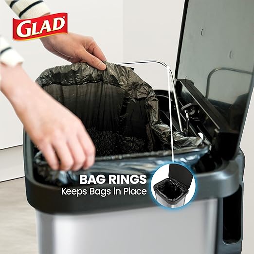 Glad Stainless Steel Step Trash Can