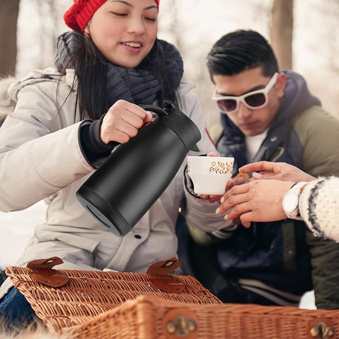 Norme 2 Pcs Thermal Coffee Carafe Insulated Stainless Steel Coffee Carafe
