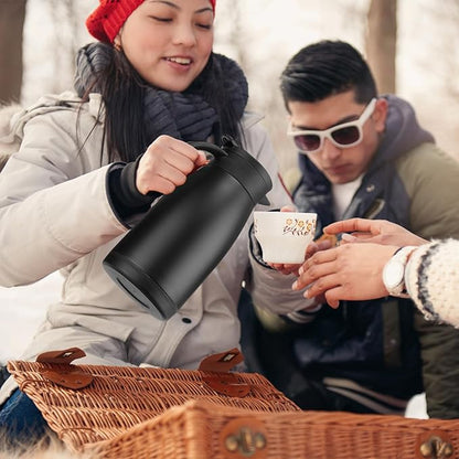 Norme 2 Pcs Thermal Coffee Carafe Insulated Stainless Steel Coffee Carafe