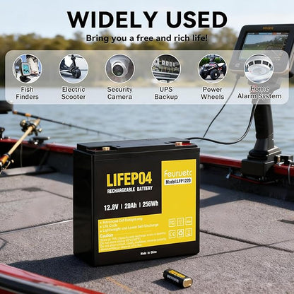 12V 20Ah Deep Cycle LiFePO4 Battery, 12 volt lithium phosphate battery
