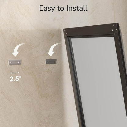 USHOWER 24x32 Bathroom Mirror, Beveled Aluminum Frame Wall Mirror, Rectangular