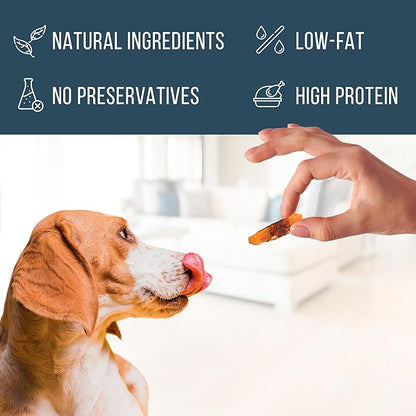 Dog Treats Sweet Potato Jerky Chicken Wraps 24 oz - Human Grade - Grain Free Organic Meat - All Natural High Protein Dried Strips - Best Chews for Small & Large Dogs - Bulk Soft Pack Made for USA