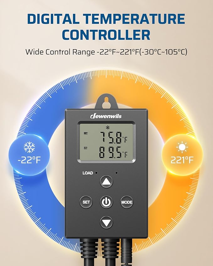 DEWENWILS Digital Temperature Controller Thermostat Outlet