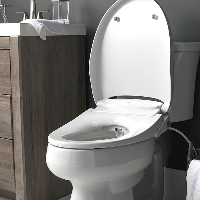 Bio Bidet DLS Premium Heated Bidet Seat, Warm Water & Air Dryer, Auto Open and
