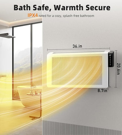 Convection Space Heaters for Indoor Use Large Room, 1500W Infrared Bathroom