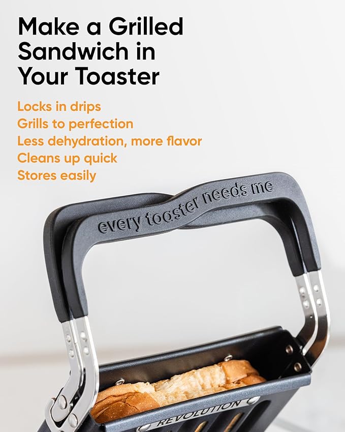 Revolution Toastie Press Conveniently Toast Delicious Grilled Cheeses,