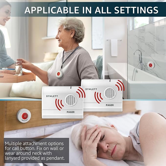 Caregiver Pager Call Button Wireless Call Bell Alert Buttons