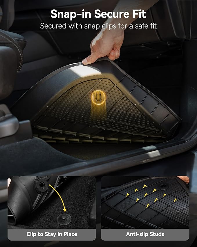 3W Floor Mats Fit Toyota RAV4 2013-2018 (Nor for Hybrid or Prime), TPE All Weather Custom Fit Floor Liner for Toyota RAV 4 LE/XLE/SE/Limited/Platium Car Liners, Black
