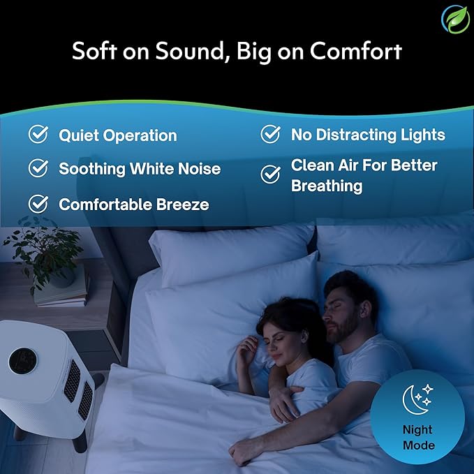 Air Oasis iAdaptAir 2.0 H13 HEPA Filter Air Purifier Reduces 99% of Viruses