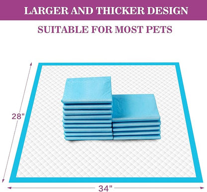 IMMCUTE Dog Pee Pads Extra Large 28"x34", X-Large Training Puppy Pee Pads Super Absorbent & Leak-Proof, XL Disposable Pet Piddle Pad and Potty Pads for Dogs, Puppies, Doggie (18 Count)