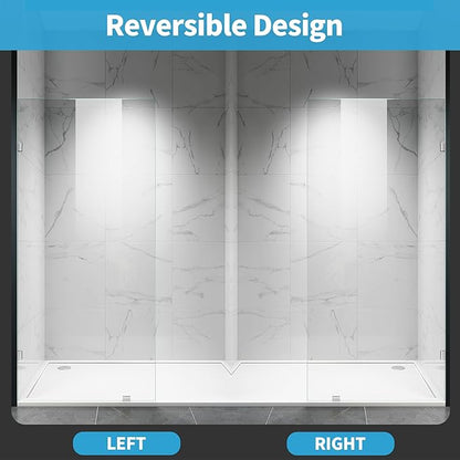 Shower Glass Panel, 30.5" W x 78.75" H Fixed Shower Screen Panel